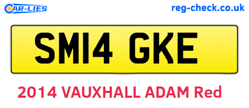 SM14GKE are the vehicle registration plates.