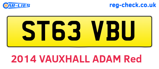 ST63VBU are the vehicle registration plates.