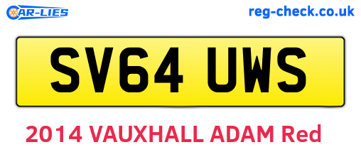 SV64UWS are the vehicle registration plates.