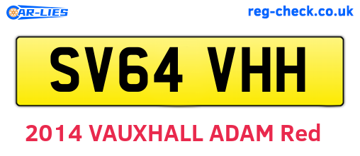 SV64VHH are the vehicle registration plates.