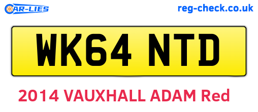 WK64NTD are the vehicle registration plates.