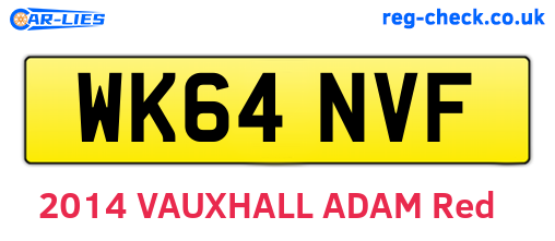 WK64NVF are the vehicle registration plates.