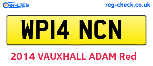 WP14NCN are the vehicle registration plates.