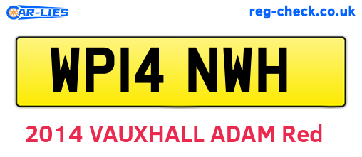 WP14NWH are the vehicle registration plates.
