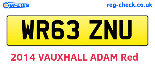 WR63ZNU are the vehicle registration plates.