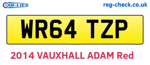 WR64TZP are the vehicle registration plates.