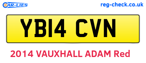YB14CVN are the vehicle registration plates.