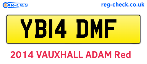 YB14DMF are the vehicle registration plates.