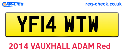 YF14WTW are the vehicle registration plates.