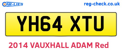 YH64XTU are the vehicle registration plates.