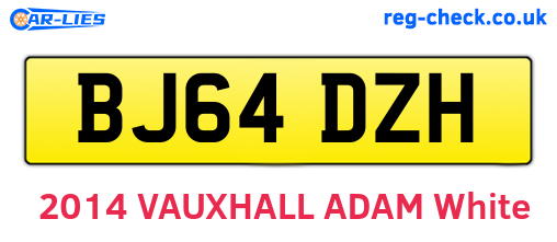 BJ64DZH are the vehicle registration plates.