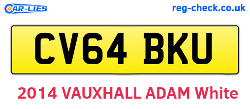 CV64BKU are the vehicle registration plates.