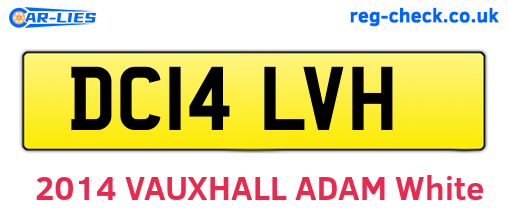 DC14LVH are the vehicle registration plates.