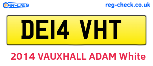 DE14VHT are the vehicle registration plates.