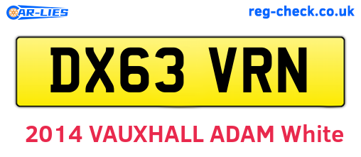 DX63VRN are the vehicle registration plates.