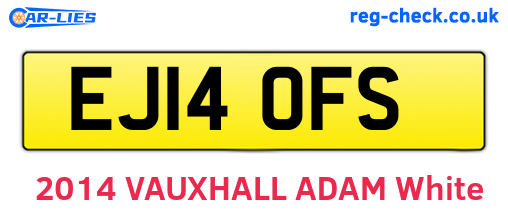 EJ14OFS are the vehicle registration plates.