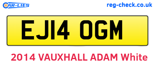 EJ14OGM are the vehicle registration plates.
