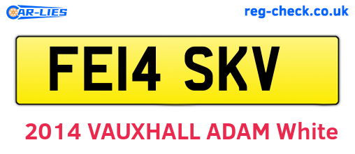 FE14SKV are the vehicle registration plates.