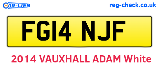 FG14NJF are the vehicle registration plates.