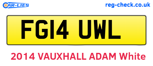 FG14UWL are the vehicle registration plates.
