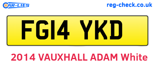 FG14YKD are the vehicle registration plates.