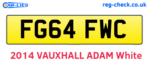 FG64FWC are the vehicle registration plates.