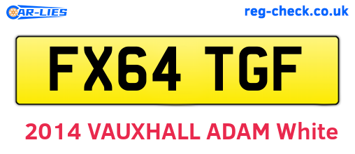 FX64TGF are the vehicle registration plates.