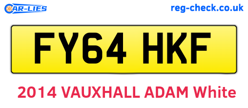 FY64HKF are the vehicle registration plates.