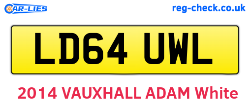 LD64UWL are the vehicle registration plates.