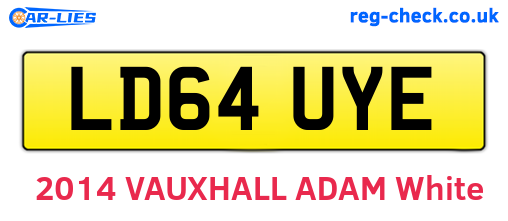 LD64UYE are the vehicle registration plates.