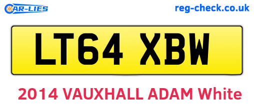 LT64XBW are the vehicle registration plates.