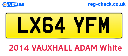 LX64YFM are the vehicle registration plates.