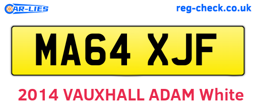 MA64XJF are the vehicle registration plates.