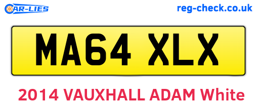 MA64XLX are the vehicle registration plates.