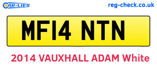 MF14NTN are the vehicle registration plates.
