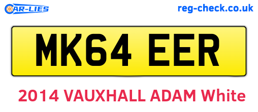 MK64EER are the vehicle registration plates.
