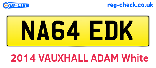 NA64EDK are the vehicle registration plates.