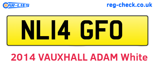 NL14GFO are the vehicle registration plates.