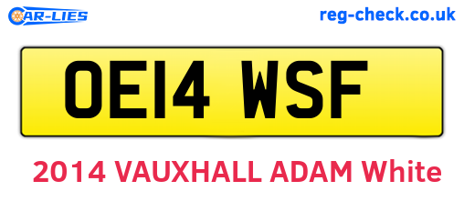 OE14WSF are the vehicle registration plates.