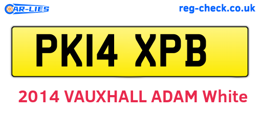 PK14XPB are the vehicle registration plates.