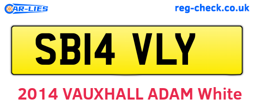 SB14VLY are the vehicle registration plates.