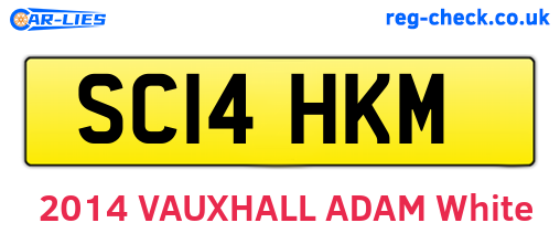 SC14HKM are the vehicle registration plates.