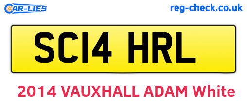 SC14HRL are the vehicle registration plates.