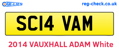 SC14VAM are the vehicle registration plates.