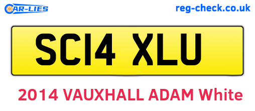 SC14XLU are the vehicle registration plates.