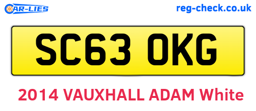 SC63OKG are the vehicle registration plates.
