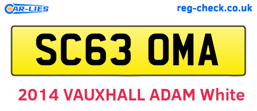 SC63OMA are the vehicle registration plates.