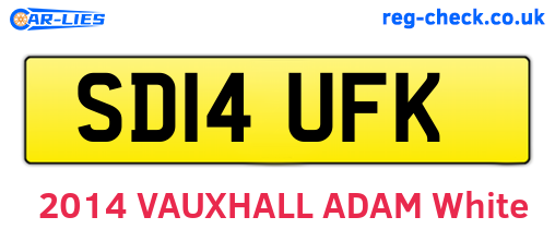 SD14UFK are the vehicle registration plates.