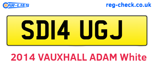 SD14UGJ are the vehicle registration plates.