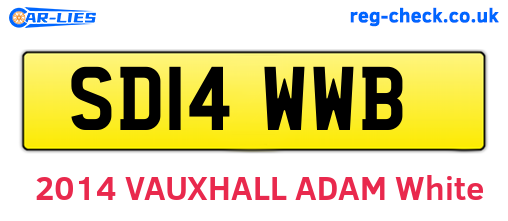 SD14WWB are the vehicle registration plates.